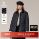 Hazzys哈吉斯宽松棉服女时尚 秋冬甄选 休闲通勤灯芯绒翻领外套