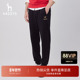 Hazzys哈吉斯春秋男士 微弹休闲运动潮流卫裤 直筒裤 纯色长裤