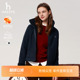 Hazzys哈吉斯夹克秋冬女装 潮流通勤舒适立领抓绒外套 上衣时尚