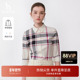经典 女时尚 格纹 合体版 衬衫 Hazzys哈吉斯秋季 衬衣英伦长袖 上衣