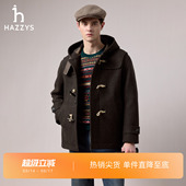 短款 男士 Hazzys哈吉斯冬季 连帽休闲大衣 商场同款