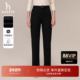 子 女士简约磨毛休闲通勤裤 秋冬甄选 Hazzys哈吉斯黑色牛仔裤