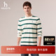 条纹棉质打底长袖 T恤 新款 男士 商场同款 Hazzys哈吉斯2025秋季