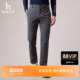 商场同款 长裤 Hazzys哈吉斯秋季 通勤纯色休闲裤 子 男士