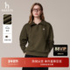 Hazzys哈吉斯半拉链卫衣女秋季 时尚 潮流宽松轻磨毛通勤翻领上衣