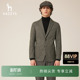 Hazzys哈吉斯秋冬男士 千鸟格休闲保暖单西潮羊毛针织西服 西装