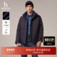 鸭绒外套 男立领休闲户外保暖厚款 三防羽绒服 Hazzys哈吉斯冬季
