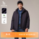男立领休闲户外保暖厚款 Hazzys哈吉斯冬季 鸭绒外套 三防羽绒服