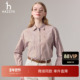 新款 宽松衬衣 衬衫 女2025年秋季 商场同款 Hazzys哈吉斯条纹长袖