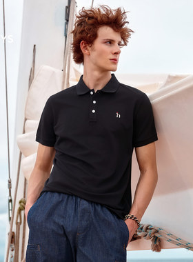 【所有女生直播间】Hazzys哈吉斯男凉感T恤珠地网眼短袖Polo