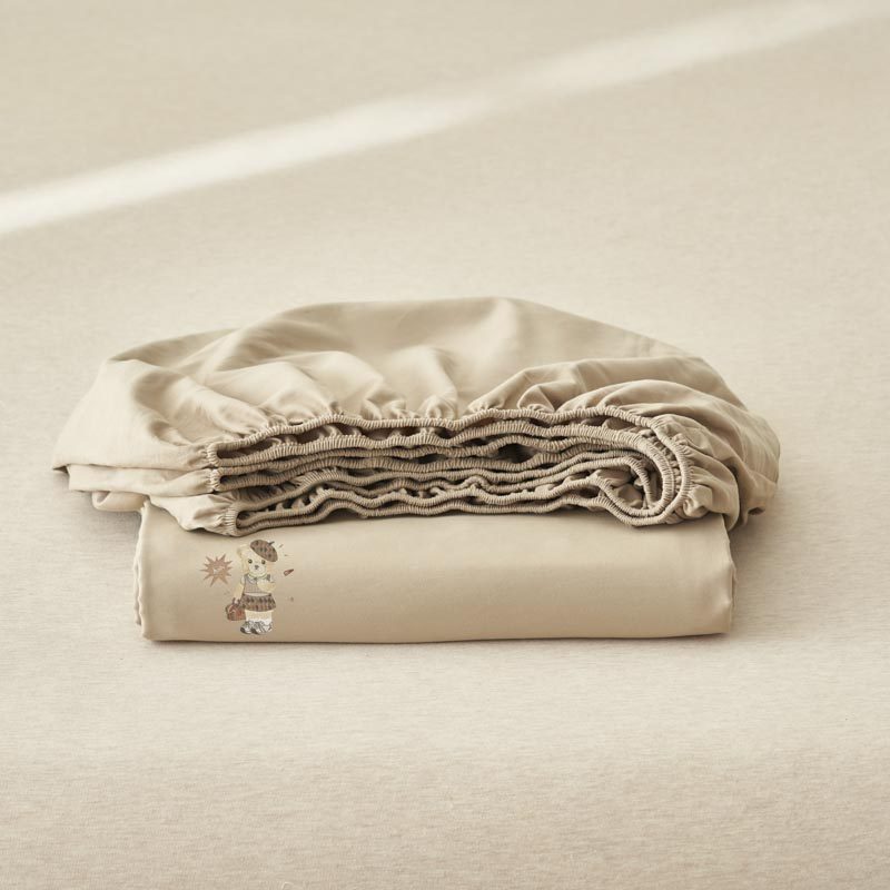 新款纯棉水洗棉绣花床笠床垫套罩单件高端品牌家用防滑全棉床单