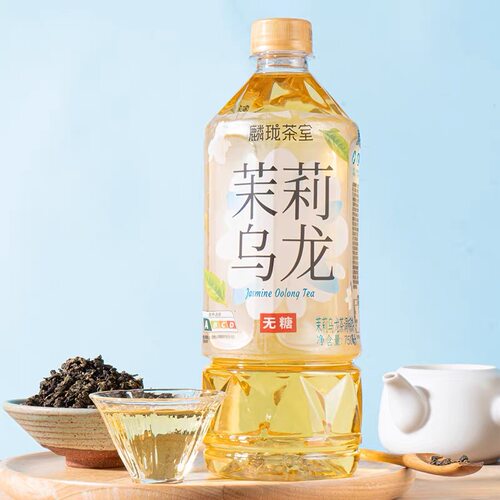 临期特价 麟珑茶室茶饮料茉莉乌龙茶750ml无糖调味茶饮料清香回甘