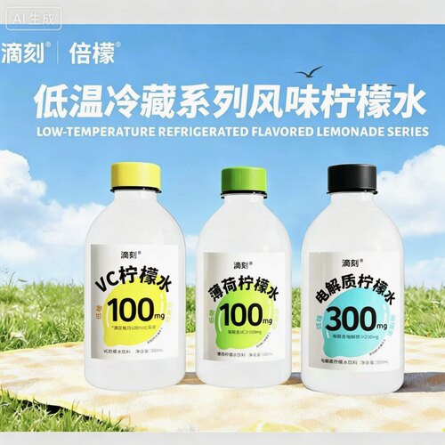临期特价 滴刻电解质VC柠檬水500ml低糖0脂肪夏日解渴运动饮料