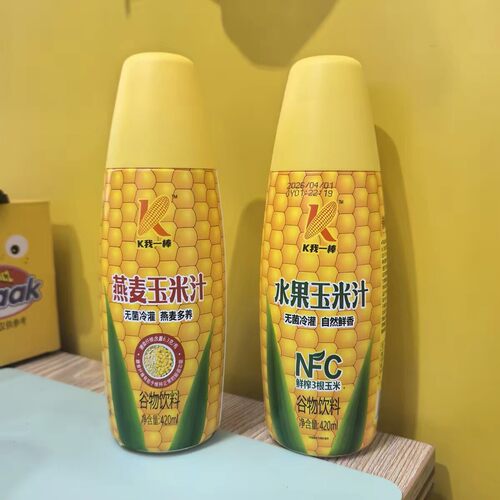 临期特价 K我一棒燕麦水果玉米汁NFC颜植地带谷物饮料果汁420ml