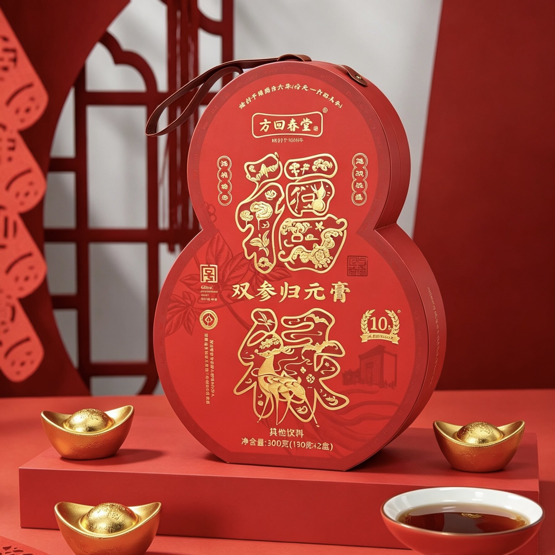 临期特价 方回春堂 双参归元膏300g桑葚山药茯苓莲子人参等冲饮