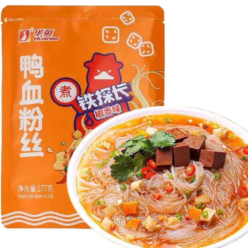 临期特价 华英 鸭血粉丝椒香味177g南京风味宵夜速食快煮方便食品,粮油调味/速食/干货/烘焙,方便粉丝/粉条,淘宝优惠券,粉丝福利购,淘宝优惠卷