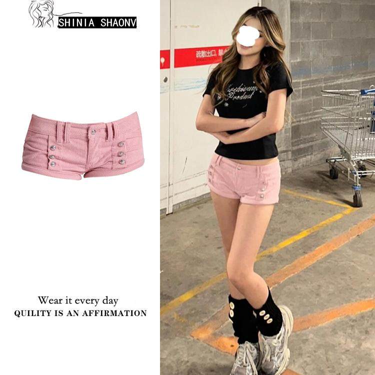 灯芯绒坑条弹力低腰超短裤女y2k亚比辣妹独特超好看外穿包臀短裤,女装/女士精品,大码裤装,淘宝优惠券,粉丝福利购,淘宝优惠卷