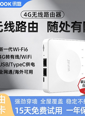 IPCBOOK新款4g无线路由器纯流量上网卡联通电信移动宽带高速网络随身wifi6小魔盒插卡路由器家用热点cpe