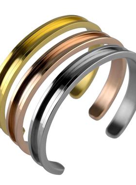 开口手环不锈钢男女通用