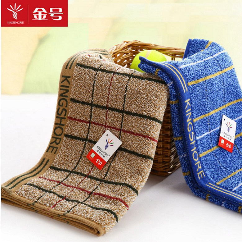 金号纯棉洗脸家用条纹毛巾纯棉加大加厚可情侣搭配抗菌面巾a116