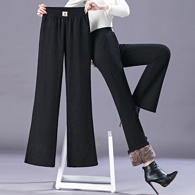 加绒/不加绒喇叭裤灯芯绒宽松