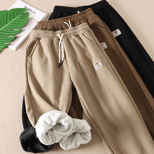 加绒加厚束脚卫裤运动裤