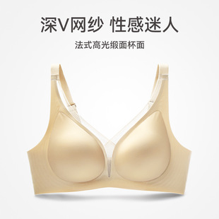 内衣女防下垂蕾丝文胸性感光面舒适收副乳无钢圈胸罩 舒适聚拢
