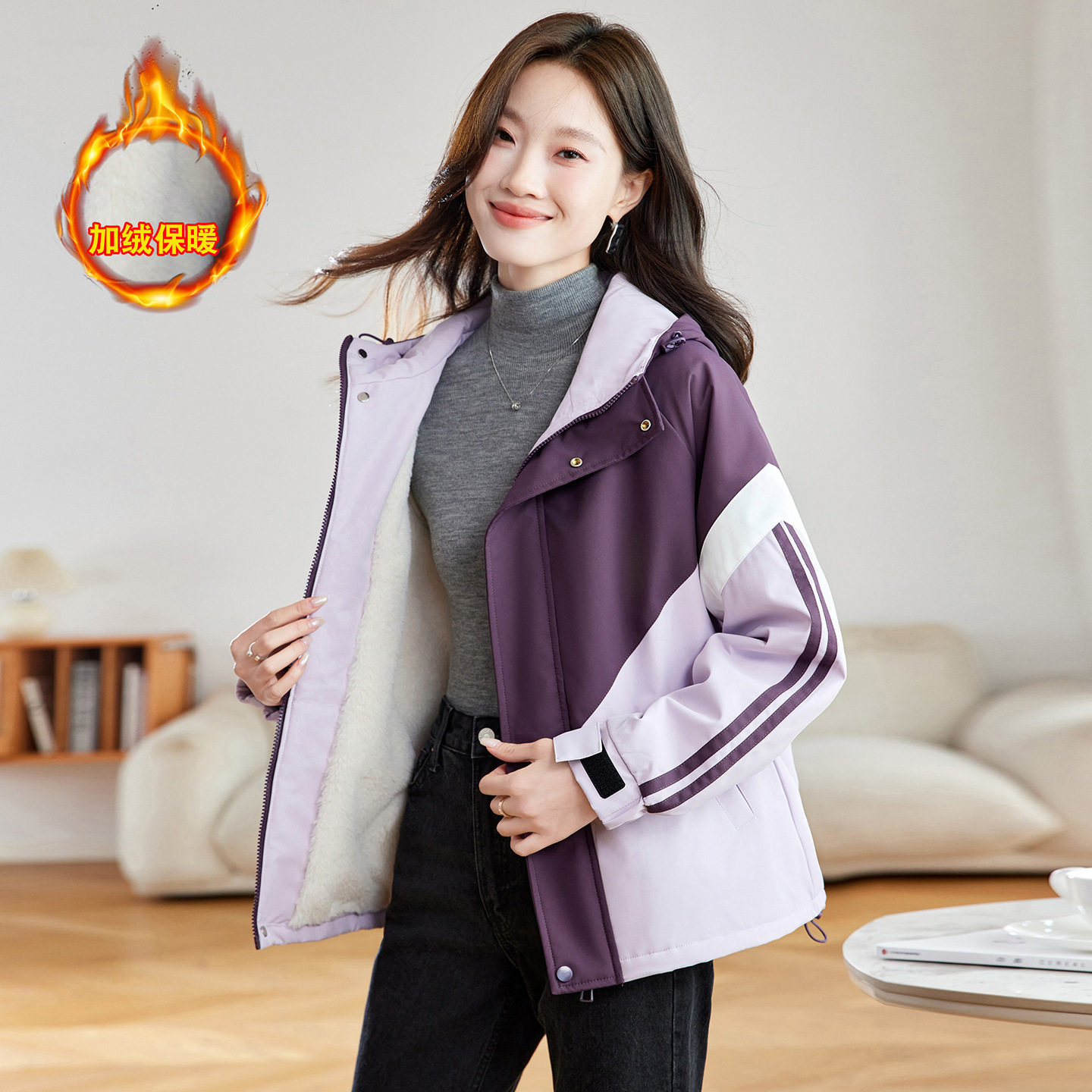 工装派克服女2025秋冬季新款短外套