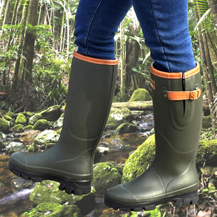 全棉保暖橡胶高筒狩猎钓鱼靴时尚防水防滑透气雪地靴男女同款雨靴