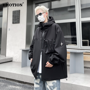 EMOTION美式机能户外防水冲锋衣外套男秋季潮牌工装连帽休闲夹克