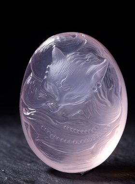 鲍氏水晶粉水晶九尾狐