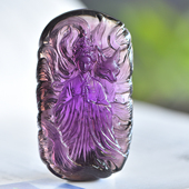 免费加细节元 水晶狐女娘娘男女款 吊坠挂件手工雕刻项坠护身符 素