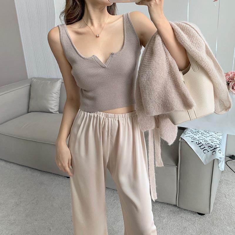 大姐姐   简约出道 纯欲背心内搭/显瘦滑滑裤