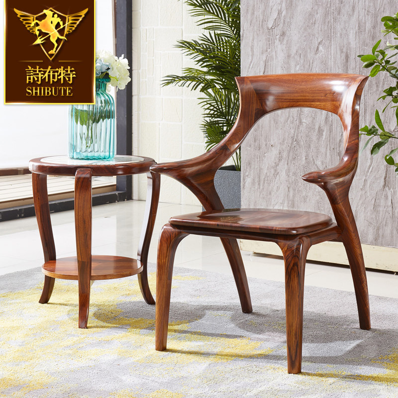 诗布特欧式实木雕刻茶椅 进口非洲乌金木实木靠椅简欧休闲椅|ruв категории жилой мебели, места категории, Председатель класса, место - от Buy2taobao.com для оказания профессиональной услуги покупки агента Taobao