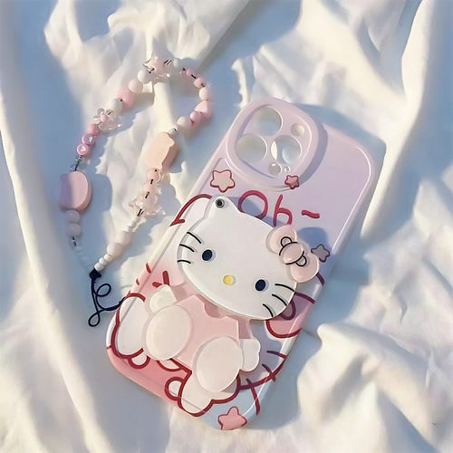 iPhone系列手机壳补妆镜kt猫