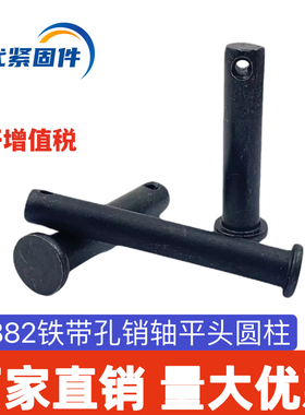 GB882发黑带孔销轴B型圆柱定位销钉M4M5M6M8-M30M35/20年实体店