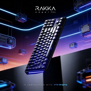 现货RAKKA 80Edge磁轴键盘 莫比乌斯轴RGB下灯位全键游戏26年批次