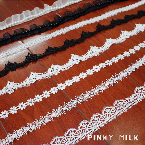 吧唧配饰蕾丝蝴蝶结diy背景布料