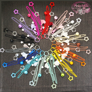 【痛包】包邮彩色痛包链!自调长短原创挂链多色铃铛星星花瓣现货