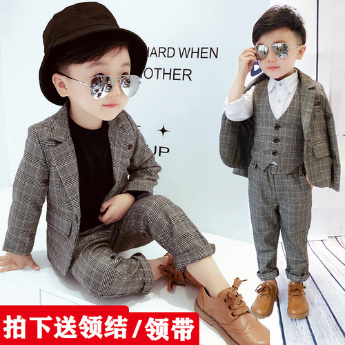 男童西装套装三件套韩版休闲英伦