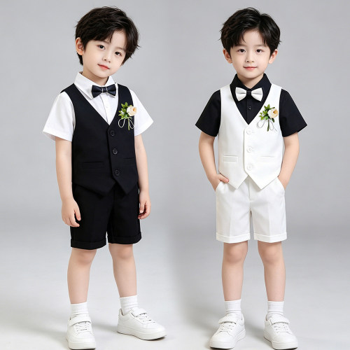 男童西装套装英伦儿童主持人礼服