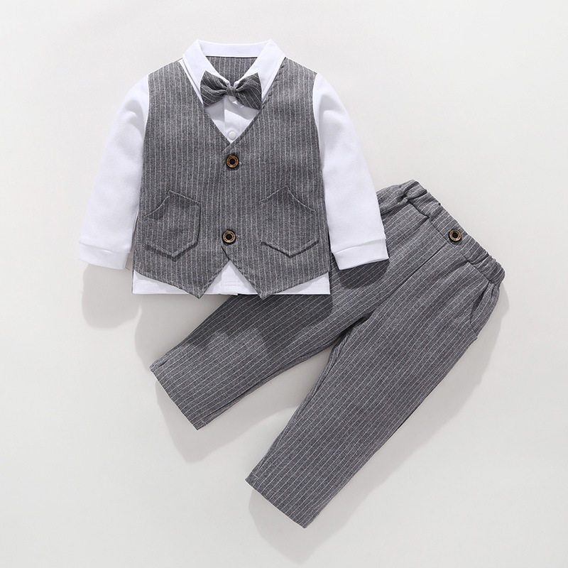 男宝宝周岁礼服套装岁绅士小孩