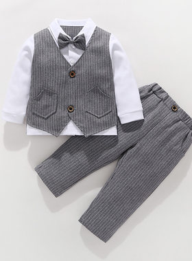 男宝宝周岁礼服套装岁绅士小孩