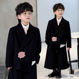 高级感男童小西装 帅气时髦花童礼服儿童主持人西服走秀演出服 套装