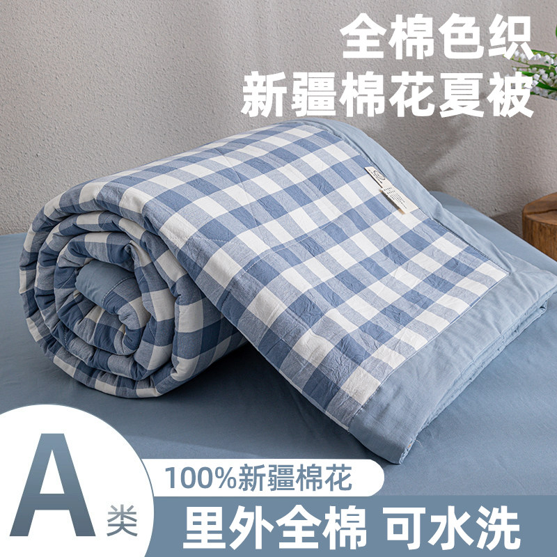 亲肤水洗棉空调被子四季通用棉花