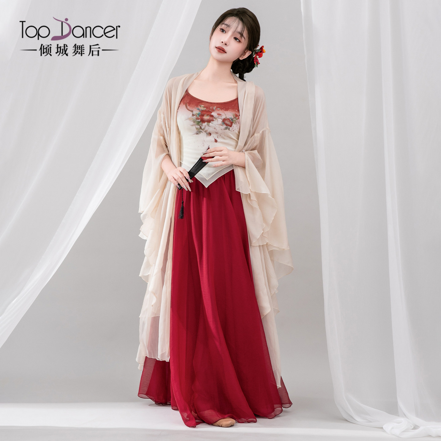 倾城舞后古典舞服装仙气外披纱衣飘逸裙裤古风舞蹈服演出服套装,运动/瑜伽/健身/球迷用品,古典舞服,淘宝优惠券,粉丝福利购,淘宝优惠卷