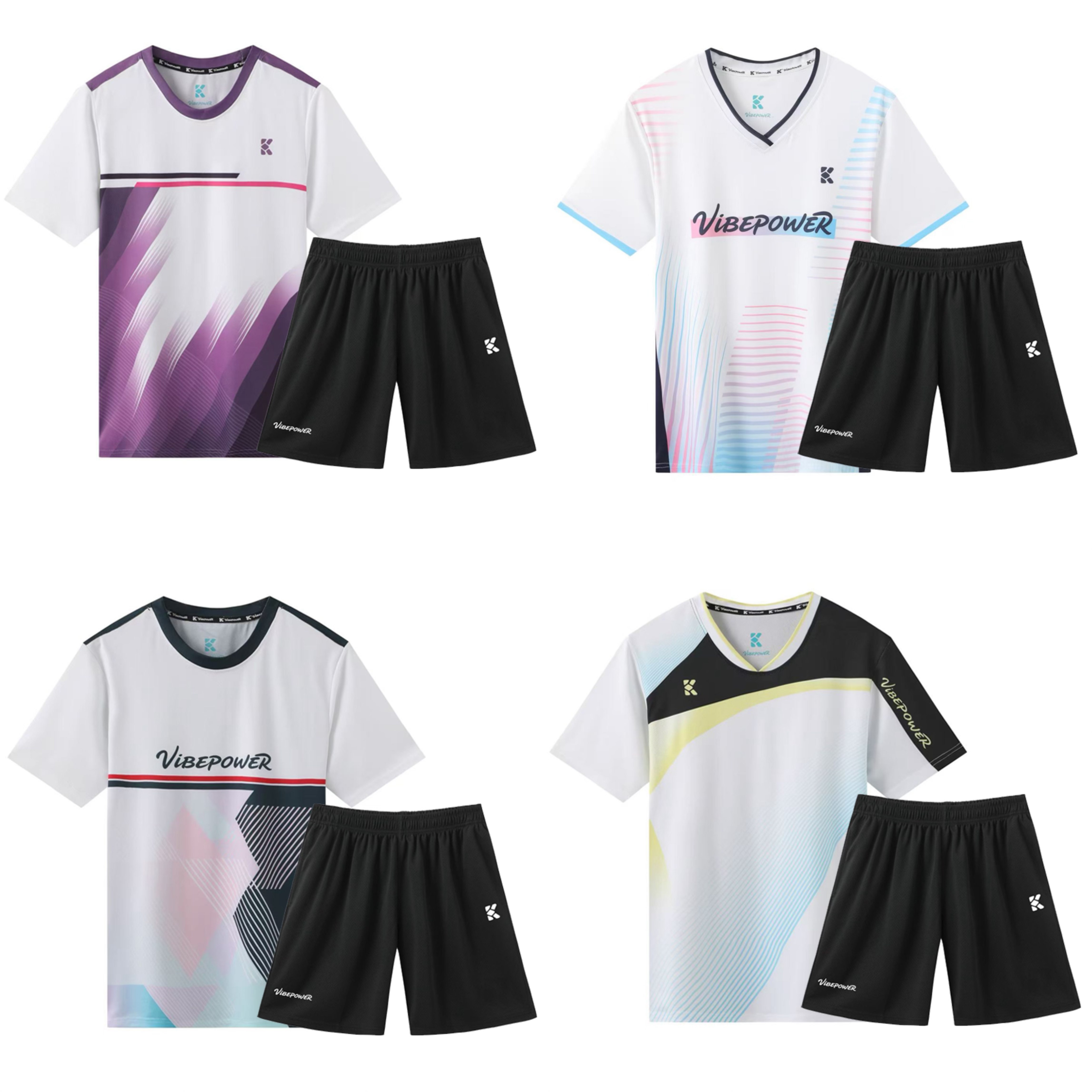 2026新款羽毛球服男女运动套装透气速干比赛训练服团购定制印字