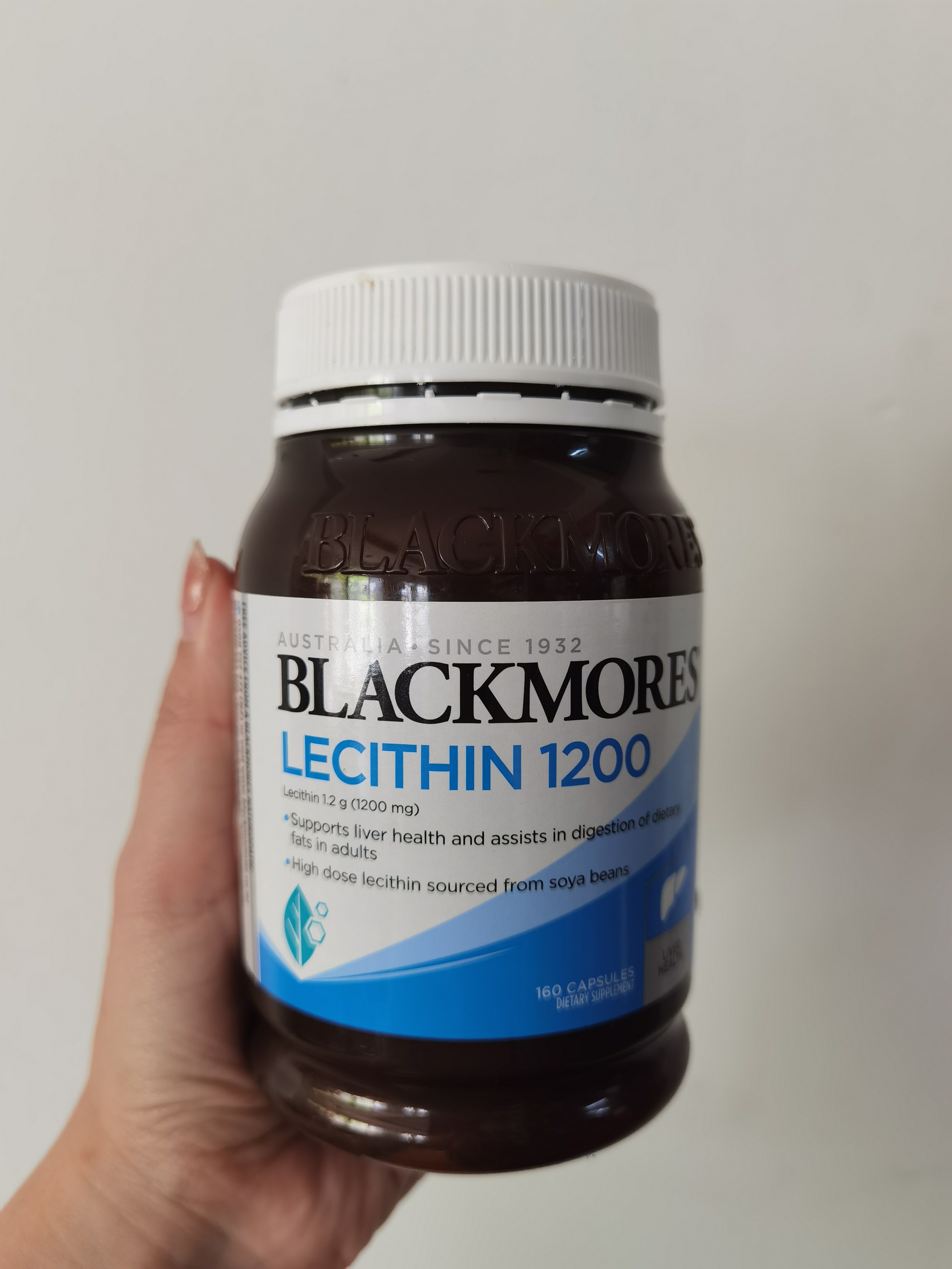 blackmores澳佳宝大豆卵磷脂软胶囊160粒鱼油搭档中老年血管25.