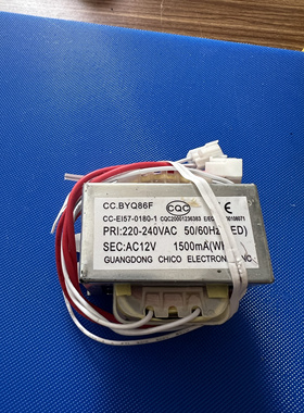 电源变压器CC.BYQ86F，AC12V，1500m A