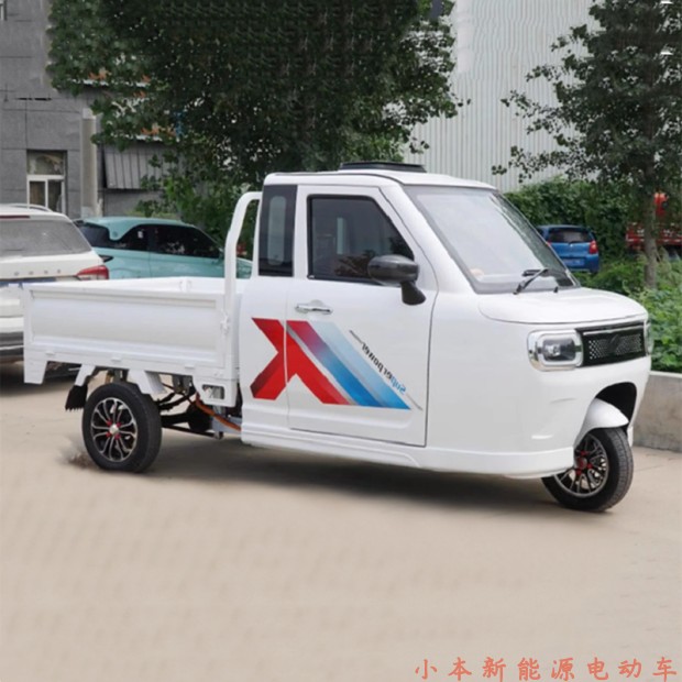 加长货斗家用代步三轮皮卡带蓬客货两用载客载人成人电动车电瓶车